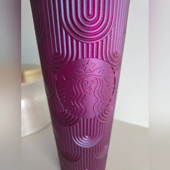 NWT Starbucks Metallic Magenta Cold Cup - Spring 2024 Collection - Picture 2 of 4